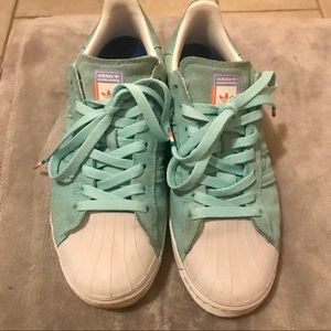 Light Blue Adidas Suede Sneakers Shoes men’s new